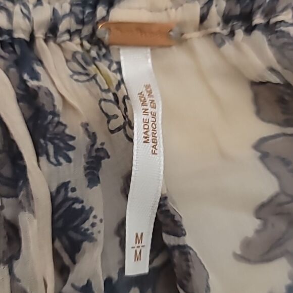 Free People- sheer boho long sleeve shirt size medium - Picture 6 of 8